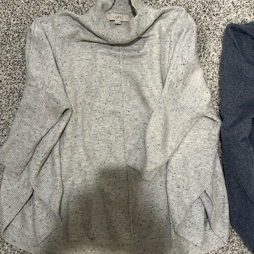 Women’s LOFT Confetti and Light Blue Sweater